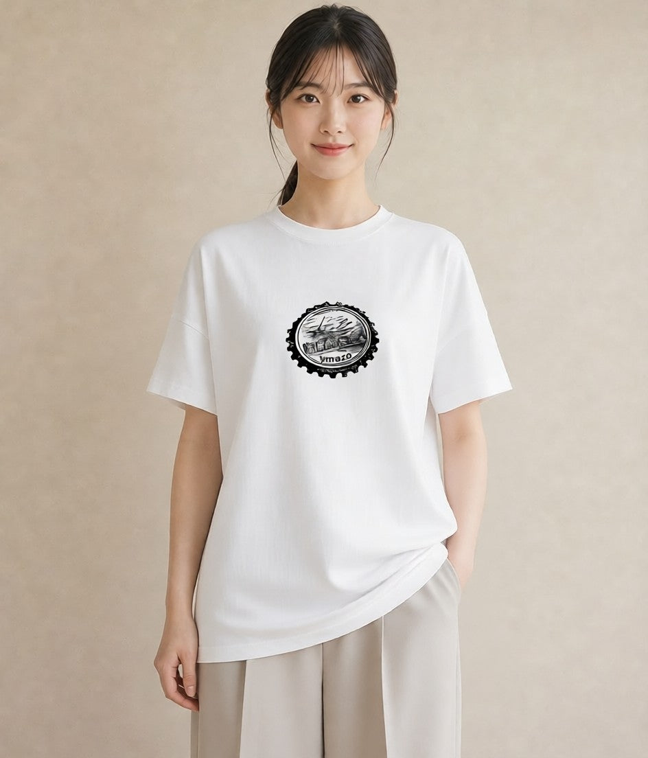 Tシャツ レディース 旅 トラベル スタンプ イラスト ゆるコーデ 旅行 母娘コーデ 白T YMAZO