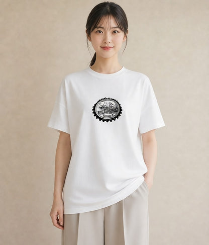 Tシャツ レディース 旅 トラベル スタンプ イラスト ゆるコーデ 旅行 母娘コーデ 白T YMAZO