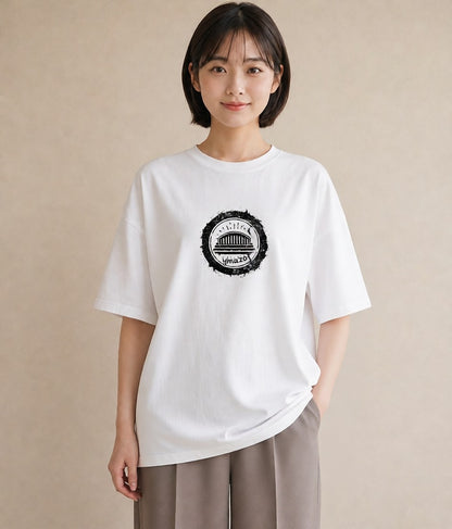 半袖Tシャツ レディース 旅 トラベル スタンプ イラスト 抜け感 おしゃれギフト 社会人 白T YMAZO