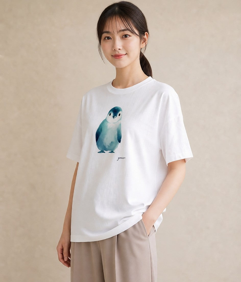 Tシャツ レディース 桜文鳥 ペット 動物 イラスト 抜け感 休日 ペアコーデ 白T YMAZO