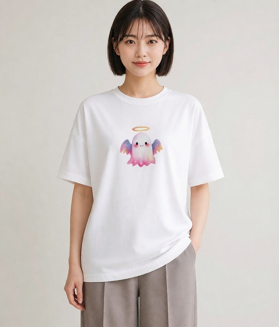 デザインTシャツ レディース わたあめ 食べ物 フード イラスト カジュアル 旅行 母娘コーデ 白T YMAZO