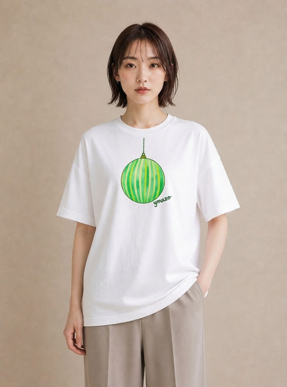 プリントTシャツ レディース 風鈴 ガラス 夏 ナチュラル アンティーク イラスト 抜け感 母の日 ビーチ 白T YMAZO