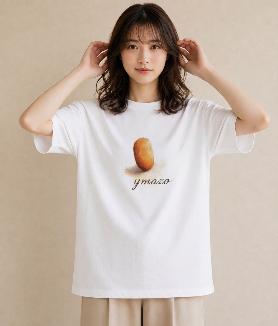グラフィックTシャツ レディース ドーナツ 食べ物 フード イラスト ゆるかわ おしゃれギフト 社会人 白T YMAZO