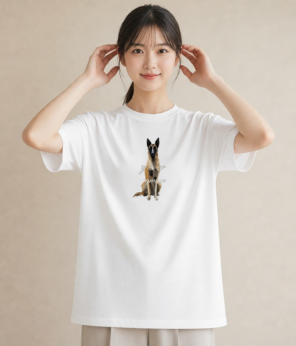 デザインTシャツ レディース 保護犬 犬 いぬ イラスト ゆるコーデ 春コーデ 姉妹 白T YMAZO