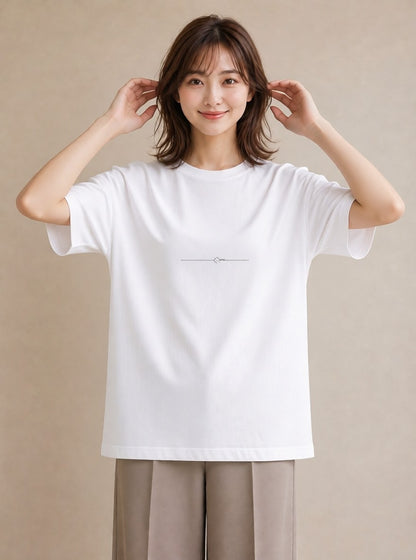 プリントTシャツ レディース 幾何学 ミニマル ジオメトリック イラスト 可愛い カフェ巡り 女子会 白T YMAZO