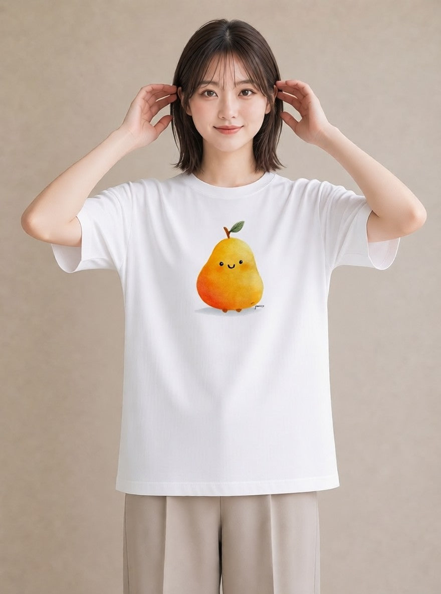 グラフィックTシャツ レディース アボカド 食べ物 フード イラスト ゆるかわ 敬老の日 ホワイトデー 白T YMAZO