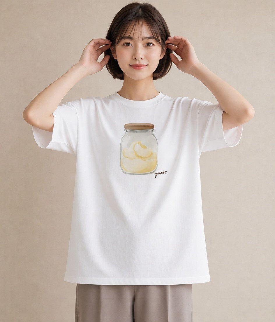 半袖Tシャツ レディース クリームソーダ 食べ物 フード イラスト こなれ感 通学 誕生日プレゼント 白T YMAZO
