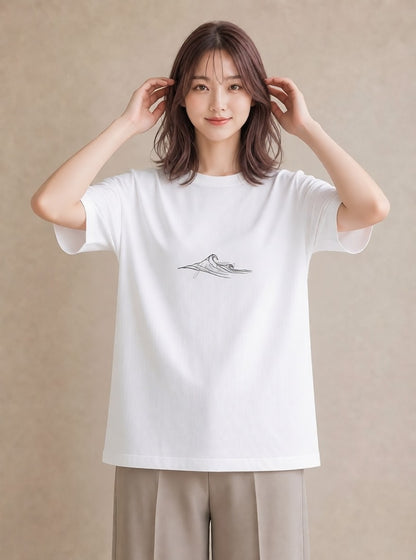 プリントTシャツ レディース 海 リゾート 夏 イラスト ヴィンテージ風 旅行 母娘コーデ 白T YMAZO