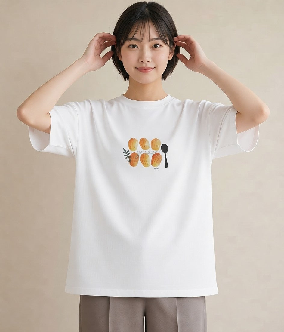 プリントTシャツ レディース クッキー 食べ物 フード イラスト 可愛い ホワイトデー 春服 白T YMAZO