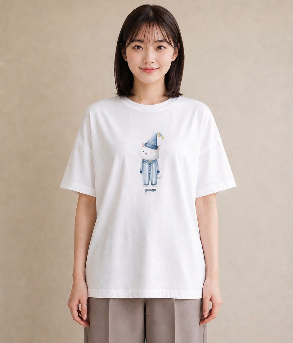 半袖Tシャツ レディース アザラシ 動物 アニマル イラスト 水彩風 帰省 ラフ 白T YMAZO
