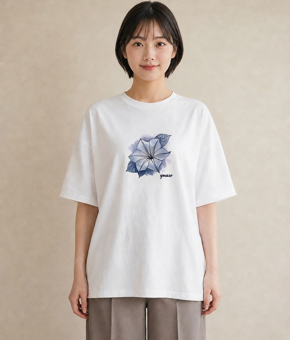 プリントTシャツ レディース ゆり 百合 花 花柄 イラスト ヴィンテージ風 女子会 お揃い 白T