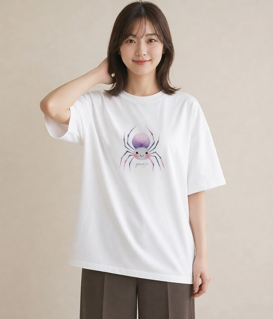 グラフィックTシャツ レディース アリ 昆虫 虫 イラスト きれいめ カフェ巡り 女子会 白T YMAZO