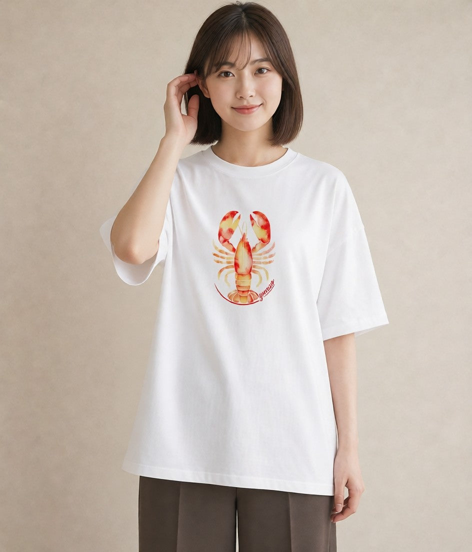 Tシャツ レディース 蠍座 星空 宇宙 イラスト シンプル 夏コーデ 通学 白T YMAZO