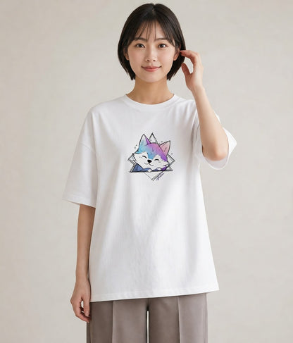 Tシャツ レディース シベリアンハスキー 犬 いぬ イラスト ナチュラル ペアコーデ 秋コーデ 白T YMAZO