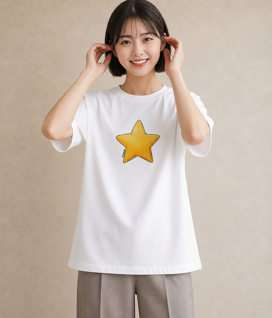 グラフィックTシャツ レディース ヒトデ 海の生き物 海 イラスト 水彩風 20代 カジュアルコーデ 白T YMAZO