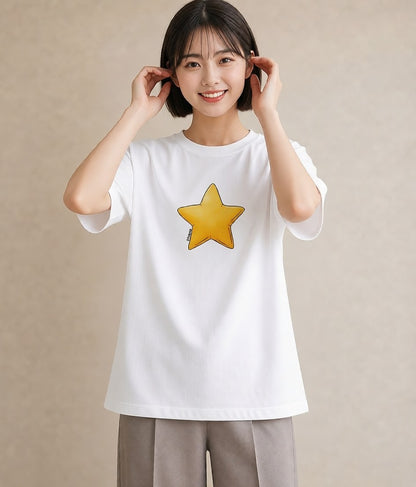 グラフィックTシャツ レディース ヒトデ 海の生き物 海 イラスト 水彩風 20代 カジュアルコーデ 白T YMAZO