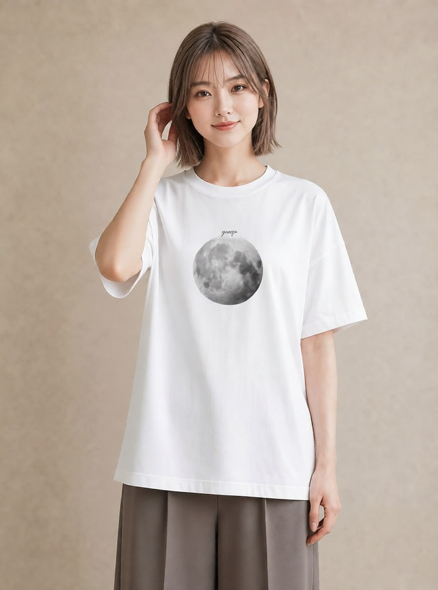 Tシャツ レディース プラネット 星空 宇宙 イラスト ボタニカル 通勤 在宅 白T YMAZO