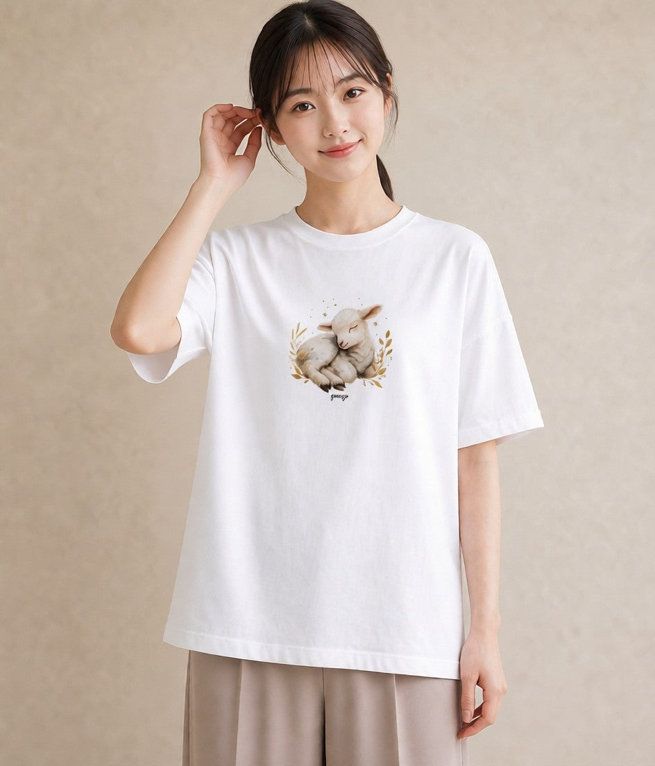 グラフィックTシャツ レディース 牡羊座 星空 宇宙 イラスト ラフカジュアル 女子会 お揃い 白T YMAZO