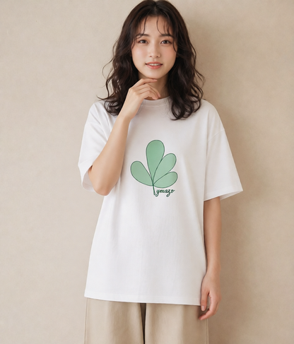 プリントTシャツ レディース クローバー 四つ葉 花 花柄 イラスト 個性的 女子会 お揃い 白T