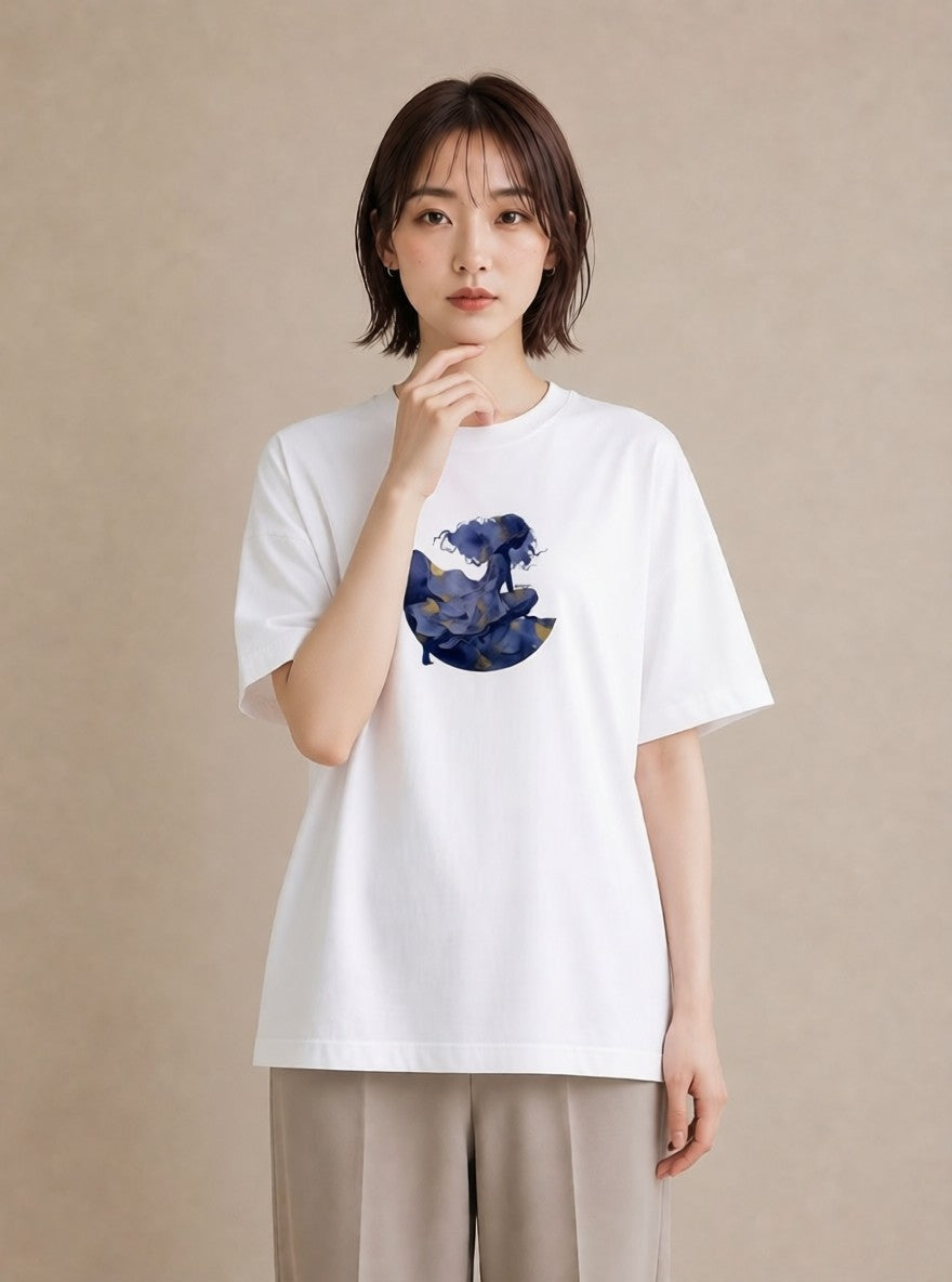 デザインTシャツ レディース 蠍座 星空 宇宙 イラスト 普段使い 敬老の日 ホワイトデー 白T YMAZO