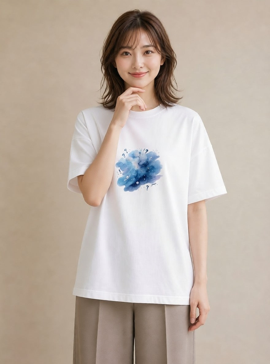 グラフィックTシャツ レディース 乙女座 星空 宇宙 イラスト レトロ デート 帰省 白T YMAZO