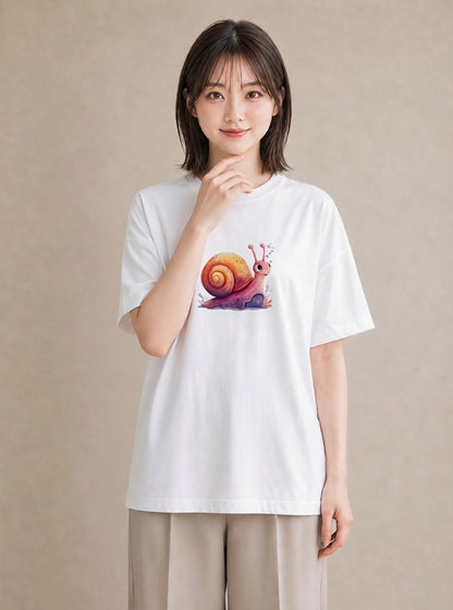 デザインTシャツ レディース 貝 海の生き物 海 イラスト お洒落 休日 ペアコーデ 白T YMAZO
