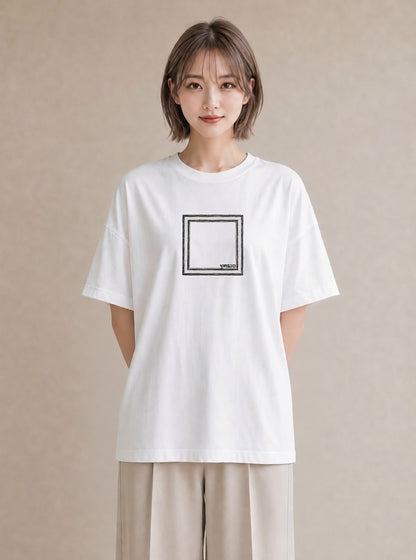 プリントTシャツ レディース レースハンカチ レース ハンカチ ナチュラル アンティーク イラスト ゆるコーデ ラフ レイヤード 白T YMAZO