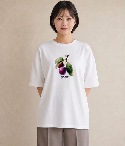 デザインTシャツ レディース さくらんぼ チェリー 食べ物 フード イラスト シック 女性 旅行用 白T YMAZO