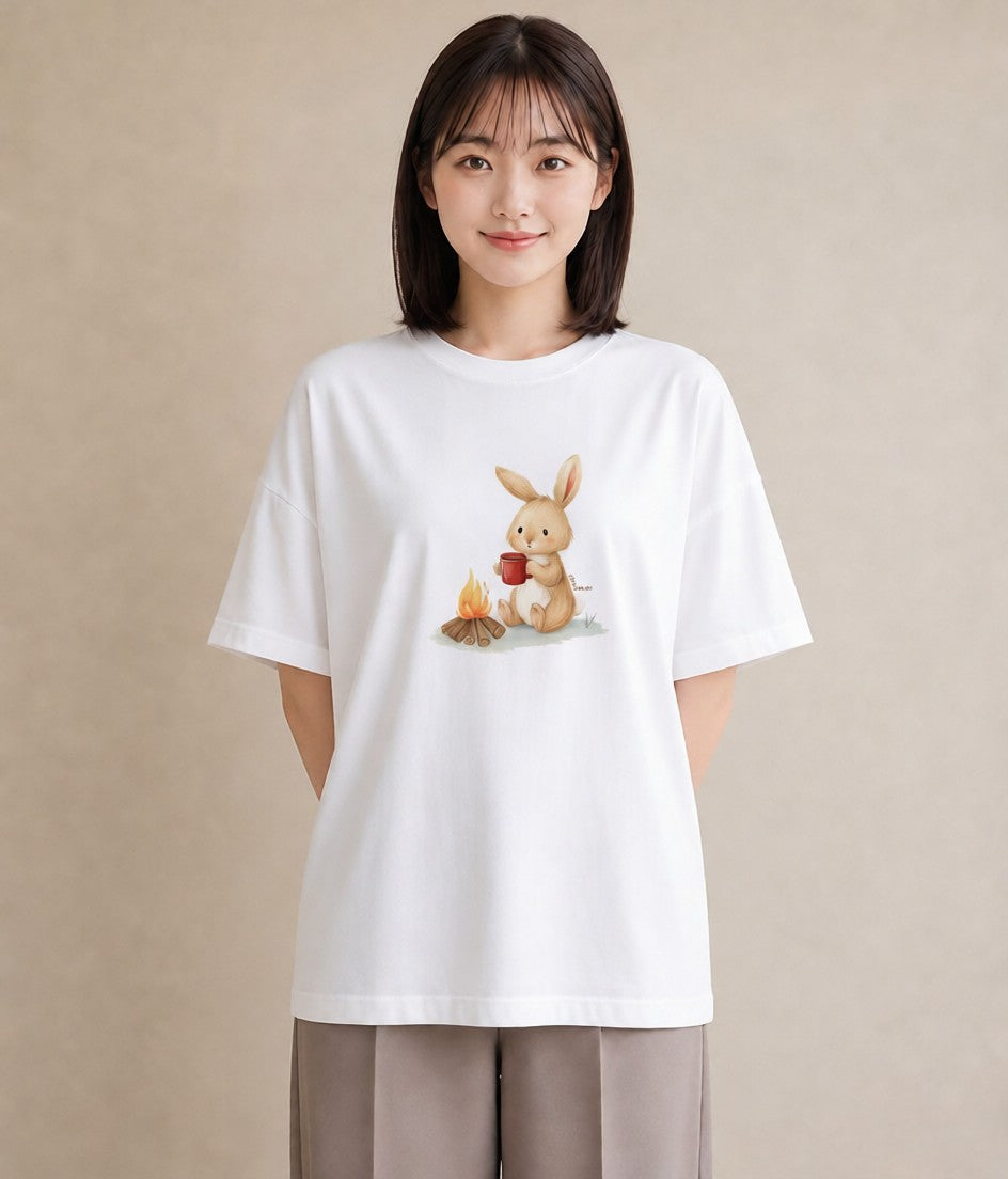 半袖Tシャツ レディース ココア 食べ物 フード イラスト シック ギフト 母の日 白T YMAZO