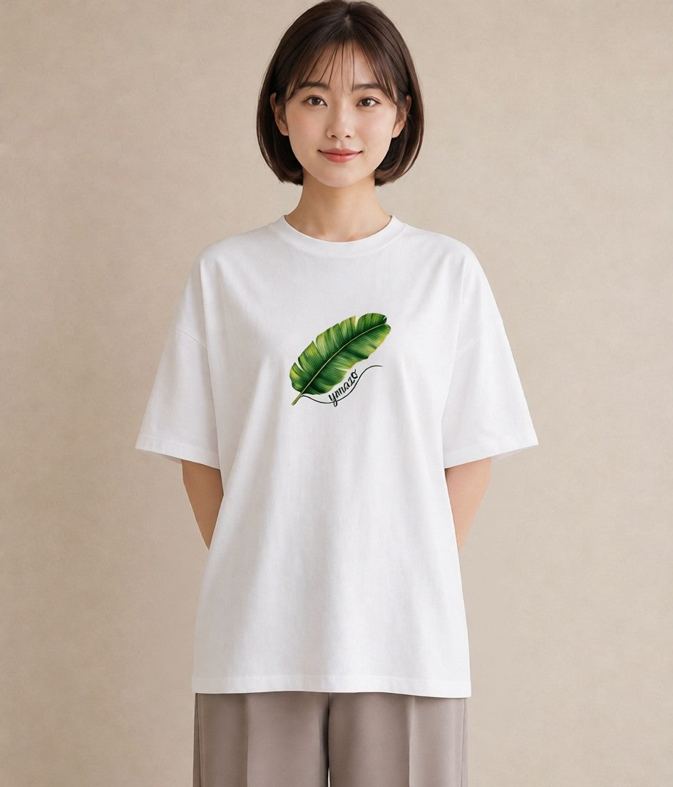 グラフィックTシャツ レディース モンステラ 植物 ボタニカル イラスト ゆるコーデ 旅行 母娘コーデ 白T YMAZO
