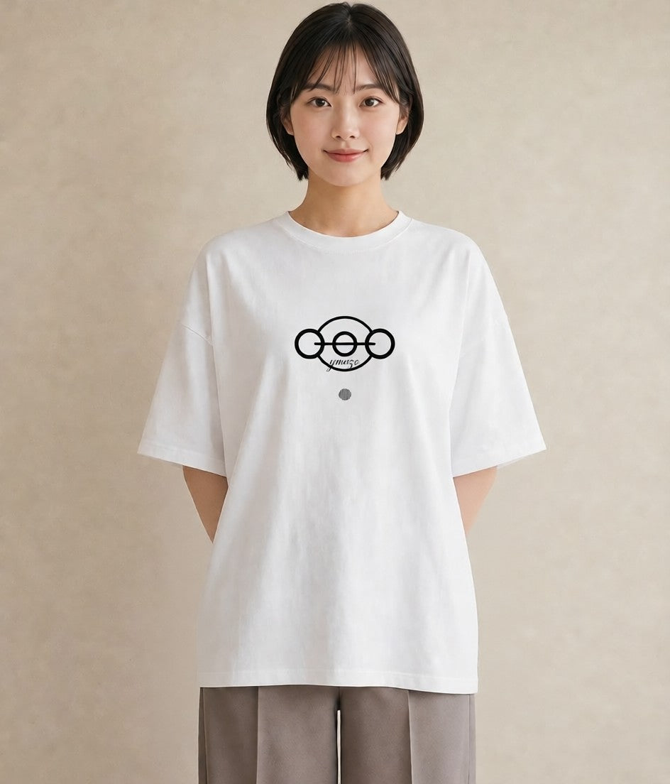 グラフィックTシャツ レディース 手鏡 アンティーク レトロ ナチュラル イラスト モード 女子会 お揃い 白T YMAZO
