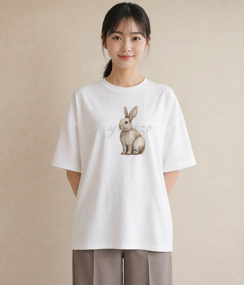 グラフィックTシャツ レディース ホーランドロップ ペット 動物 イラスト 北欧風 部屋着 女性向けギフト 白T YMAZO