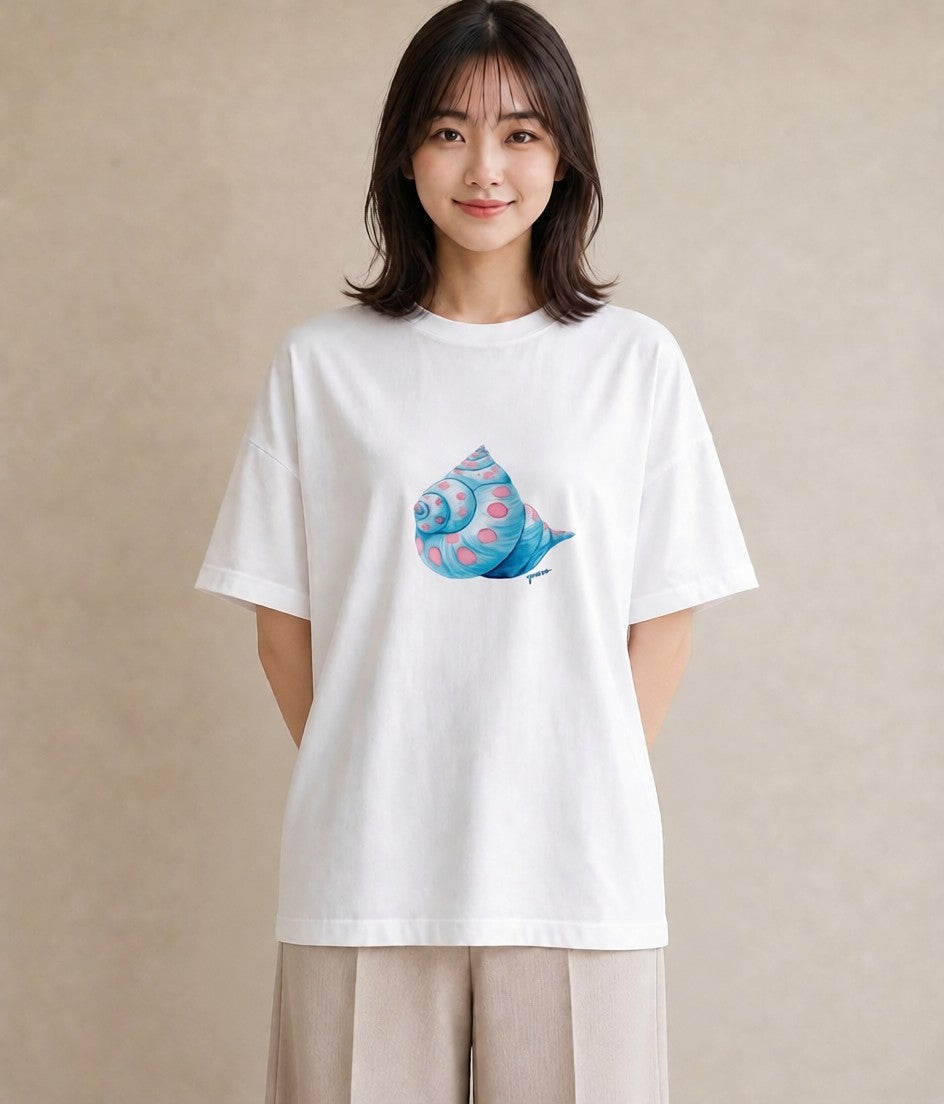 Tシャツ レディース 人魚 海の生き物 海 イラスト アート風 ホワイトデー 春服 白T YMAZO