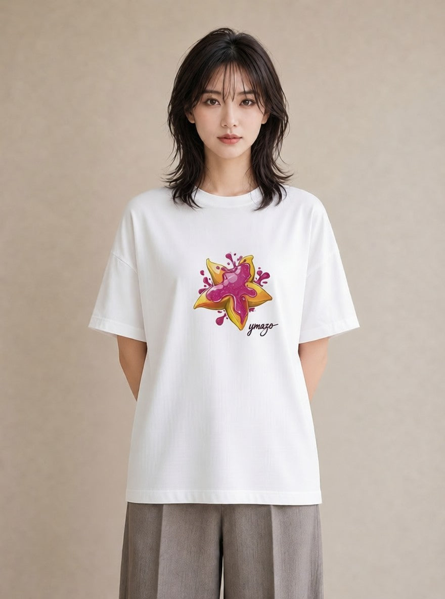 グラフィックTシャツ レディース アボカド 食べ物 フード イラスト 線画 母の日 ビーチ 白T YMAZO