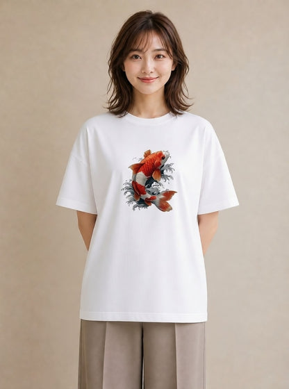 Tシャツ レディース たい焼き 食べ物 フード イラスト 部屋着 女性向けギフト 白T YMAZO