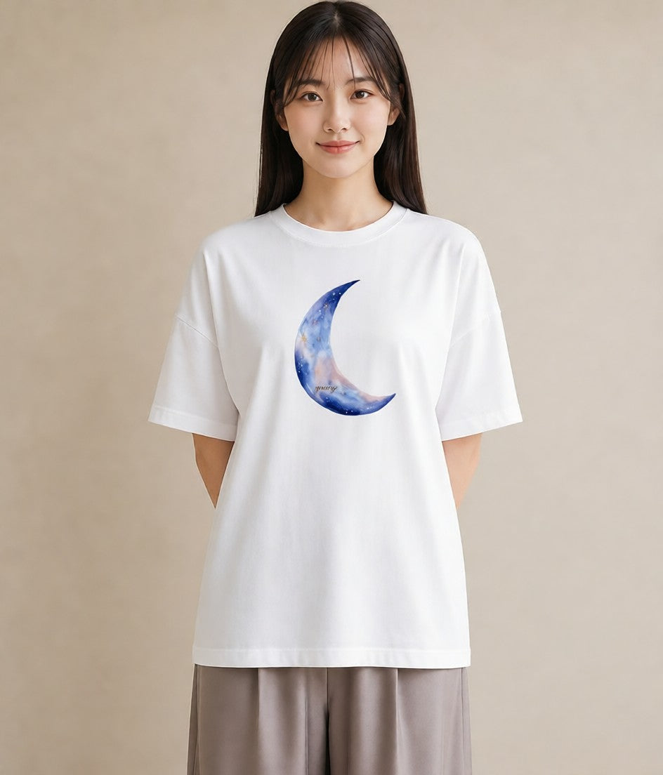 半袖Tシャツ レディース 山羊座 星空 宇宙 イラスト ナチュラル 20代 カジュアルコーデ 白T YMAZO