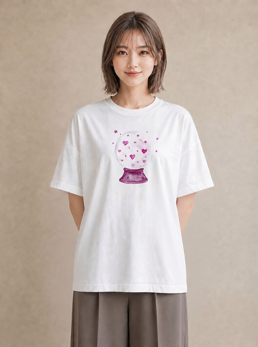 プリントTシャツ レディース 天秤座 星空 宇宙 イラスト 線画 夏コーデ 通学 白T YMAZO