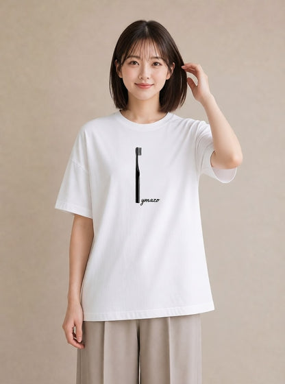 Tシャツ レディース 手鏡 アンティーク レトロ ナチュラル イラスト 個性的 通学 誕生日プレゼント 白T YMAZO