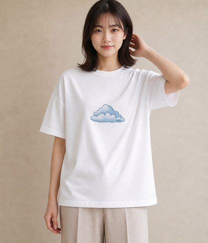 半袖Tシャツ レディース 虹 星空 宇宙 イラスト ガーリー ギフト 母の日 白T YMAZO