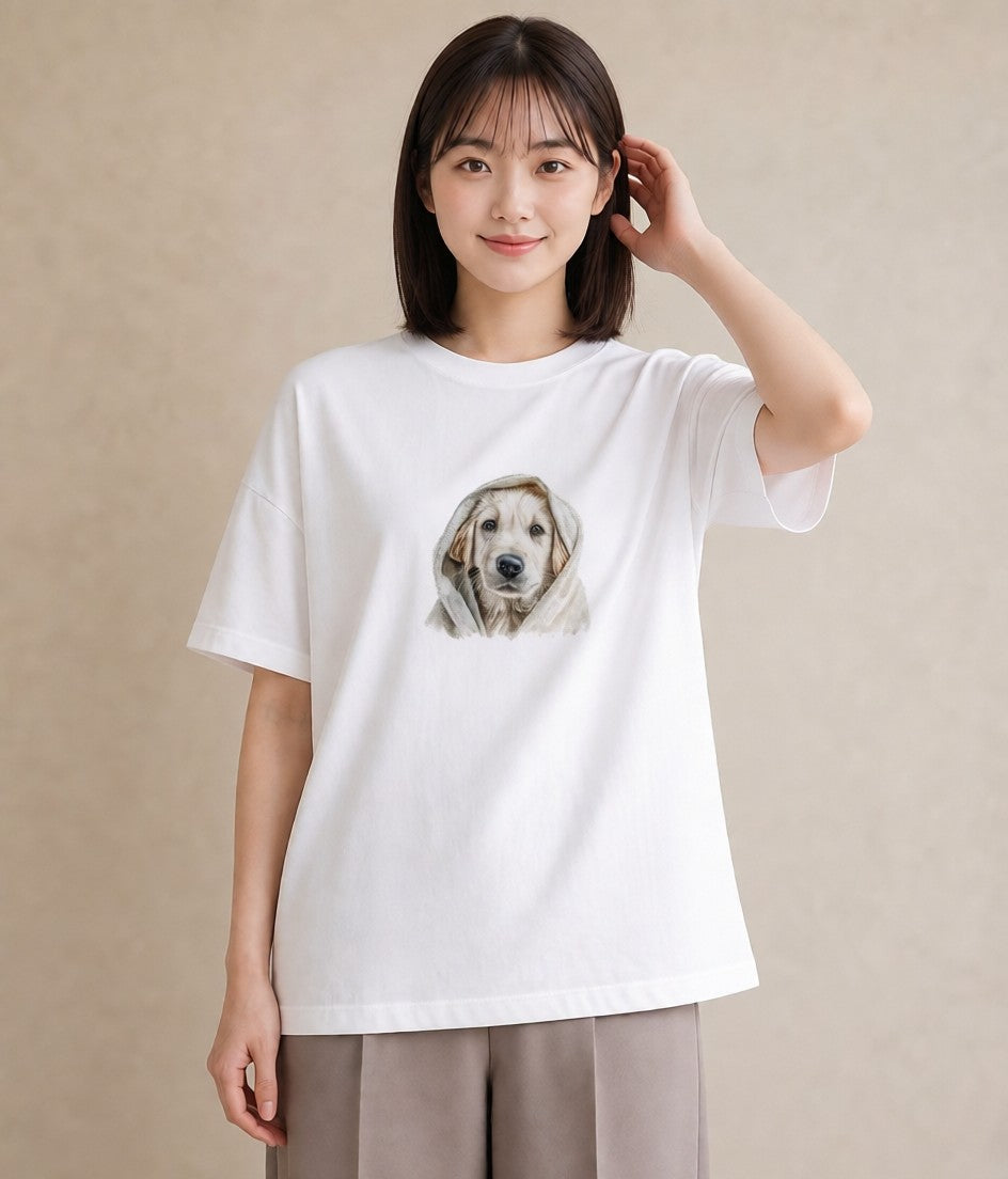 Tシャツ レディース 保護犬 犬 いぬ イラスト ポップ 旅行 母娘コーデ 白T YMAZO