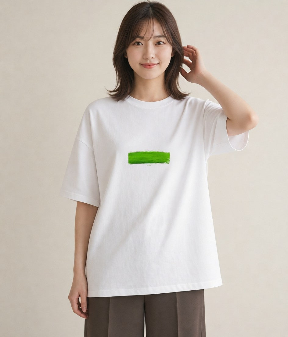 半袖Tシャツ レディース 芝生 植物 ボタニカル イラスト 上品 旅行用 海 白T YMAZO