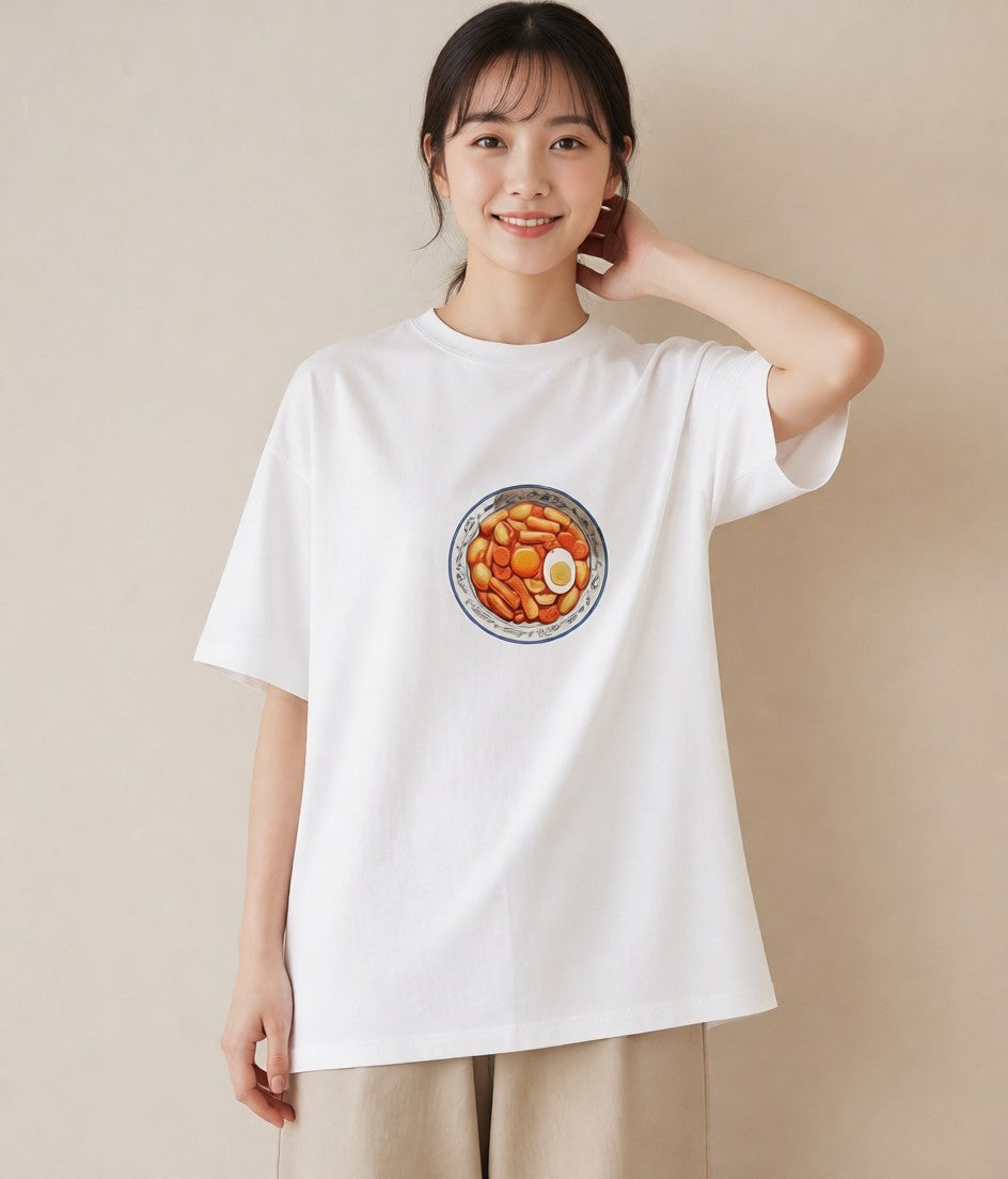 デザインTシャツ レディース 目玉焼き 食べ物 フード イラスト 休日コーデ ギフト 母の日 白T YMAZO