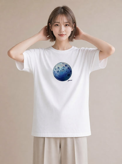 プリントTシャツ レディース 惑星 星空 宇宙 イラスト きれいめ 母娘コーデ 自分用 白T YMAZO