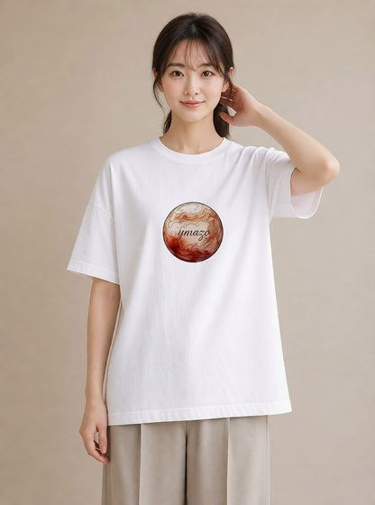 半袖Tシャツ レディース 乙女座 星空 宇宙 イラスト きれいめ 部屋着 女性向けギフト 白T YMAZO