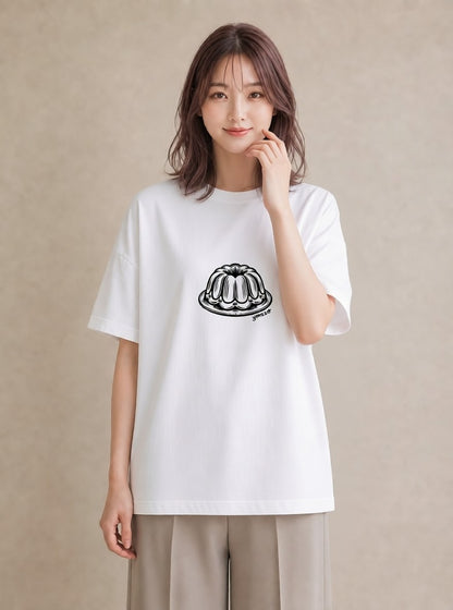 グラフィックTシャツ レディース スイーツ お菓子 デザート イラスト ミニマル ギフト 母の日 白T YMAZO