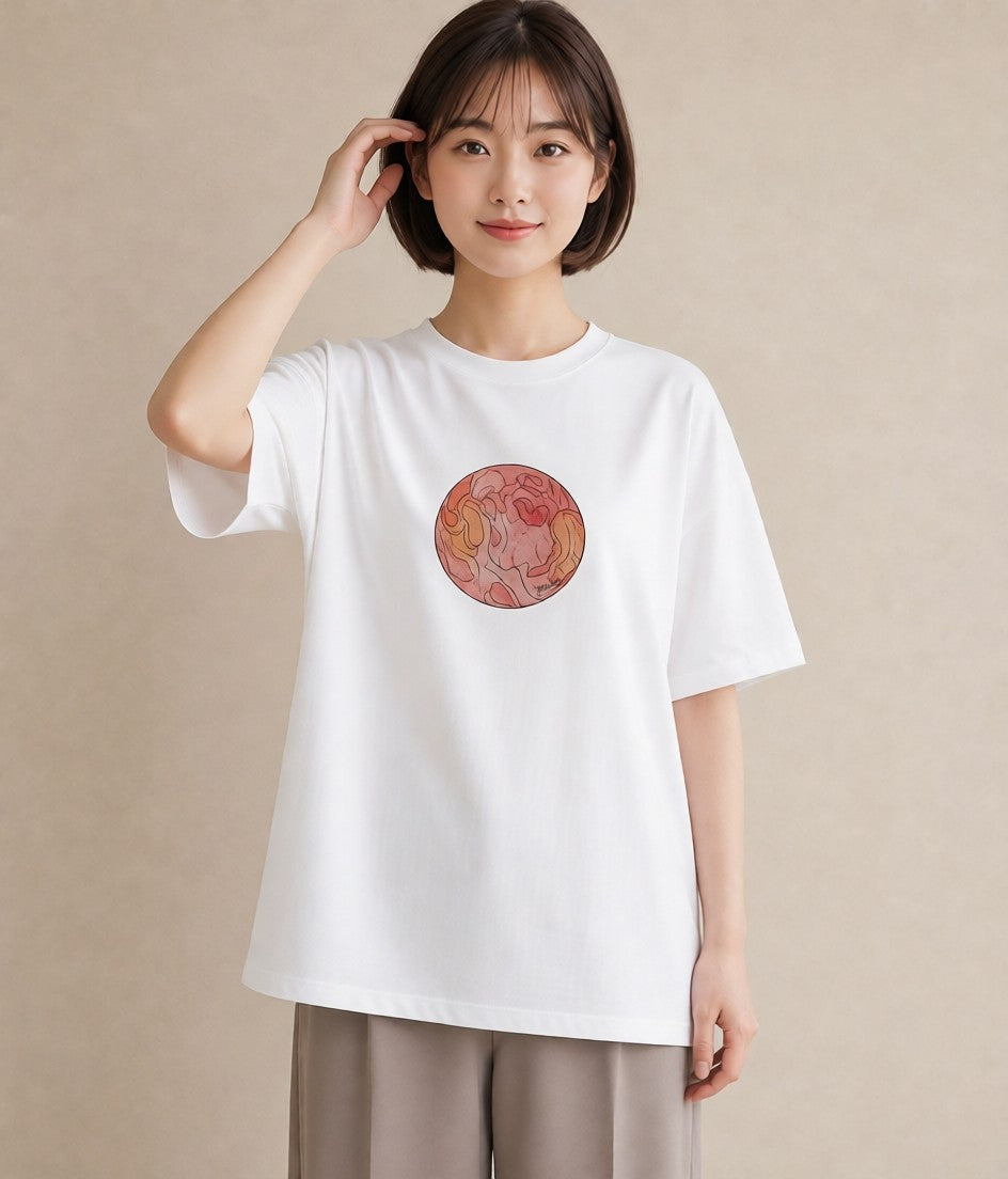 デザインTシャツ レディース お寿司 食べ物 フード イラスト お洒落 ママ カフェ服 白T YMAZO