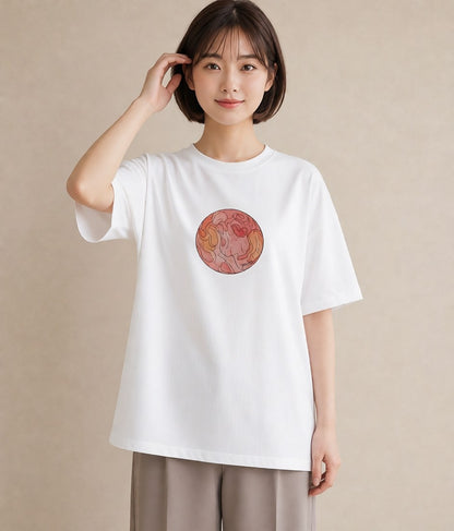 デザインTシャツ レディース お寿司 食べ物 フード イラスト お洒落 ママ カフェ服 白T YMAZO