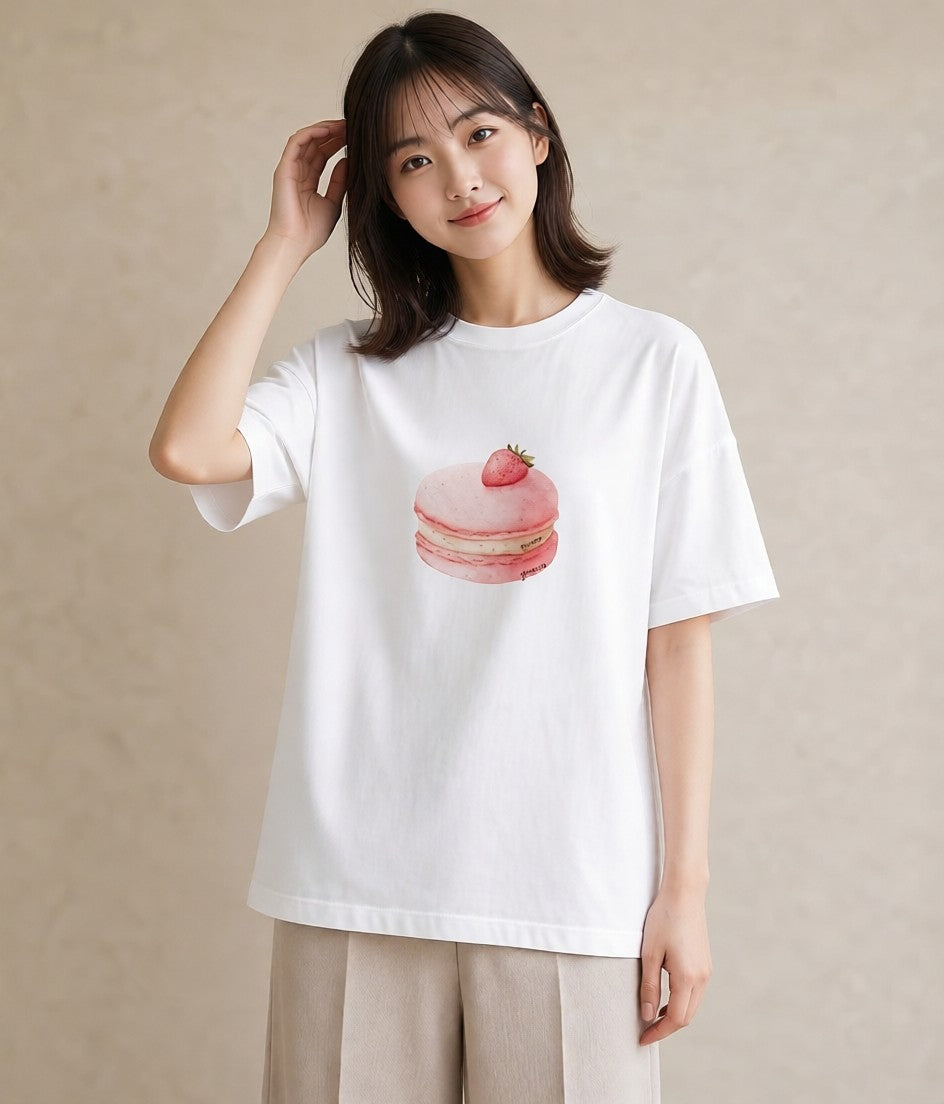 グラフィックTシャツ レディース クッキー 食べ物 フード イラスト ボタニカル 春コーデ 姉妹 白T YMAZO