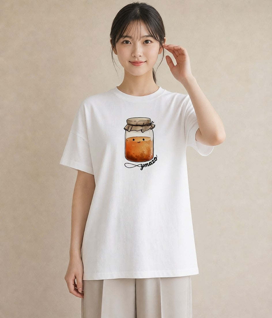 デザインTシャツ レディース クリームソーダ 食べ物 フード イラスト モード 散歩 お出かけ 白T YMAZO
