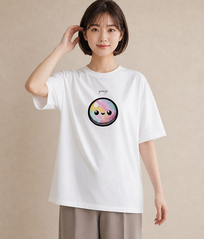 半袖Tシャツ レディース わたあめ 食べ物 フード イラスト ラフカジュアル 女子会 お揃い 白T YMAZO